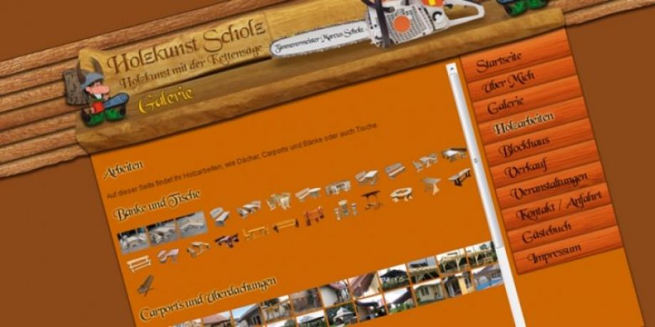Webseite Holzkunst Scholz
